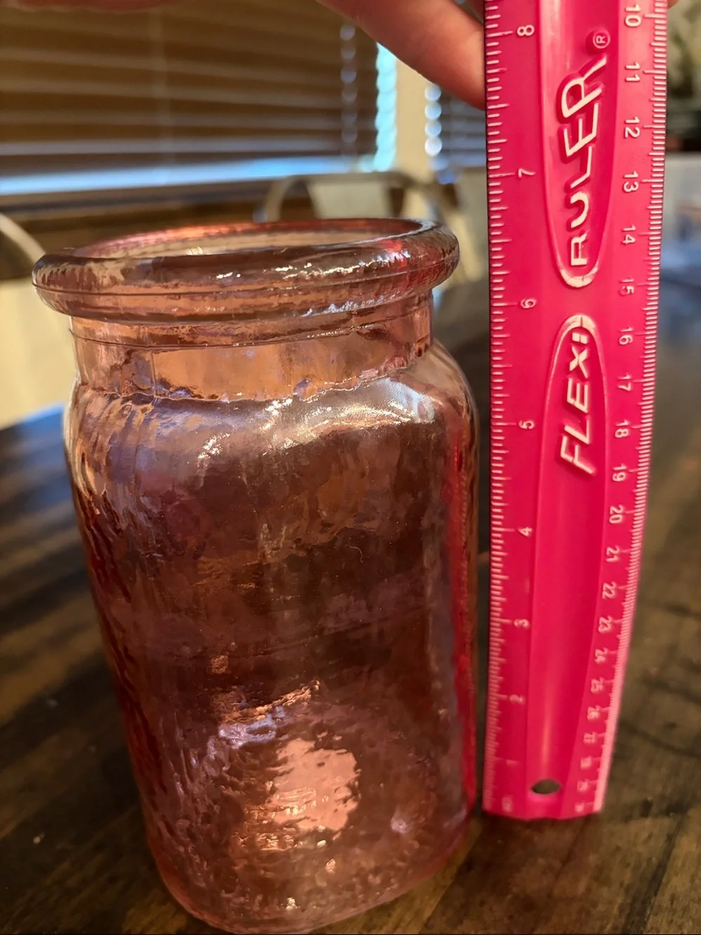 Pink Textured Glass Vase